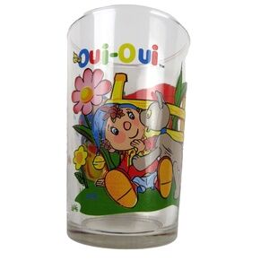 Vtg OUI-OUI (Noddy) cartoon children juice glass